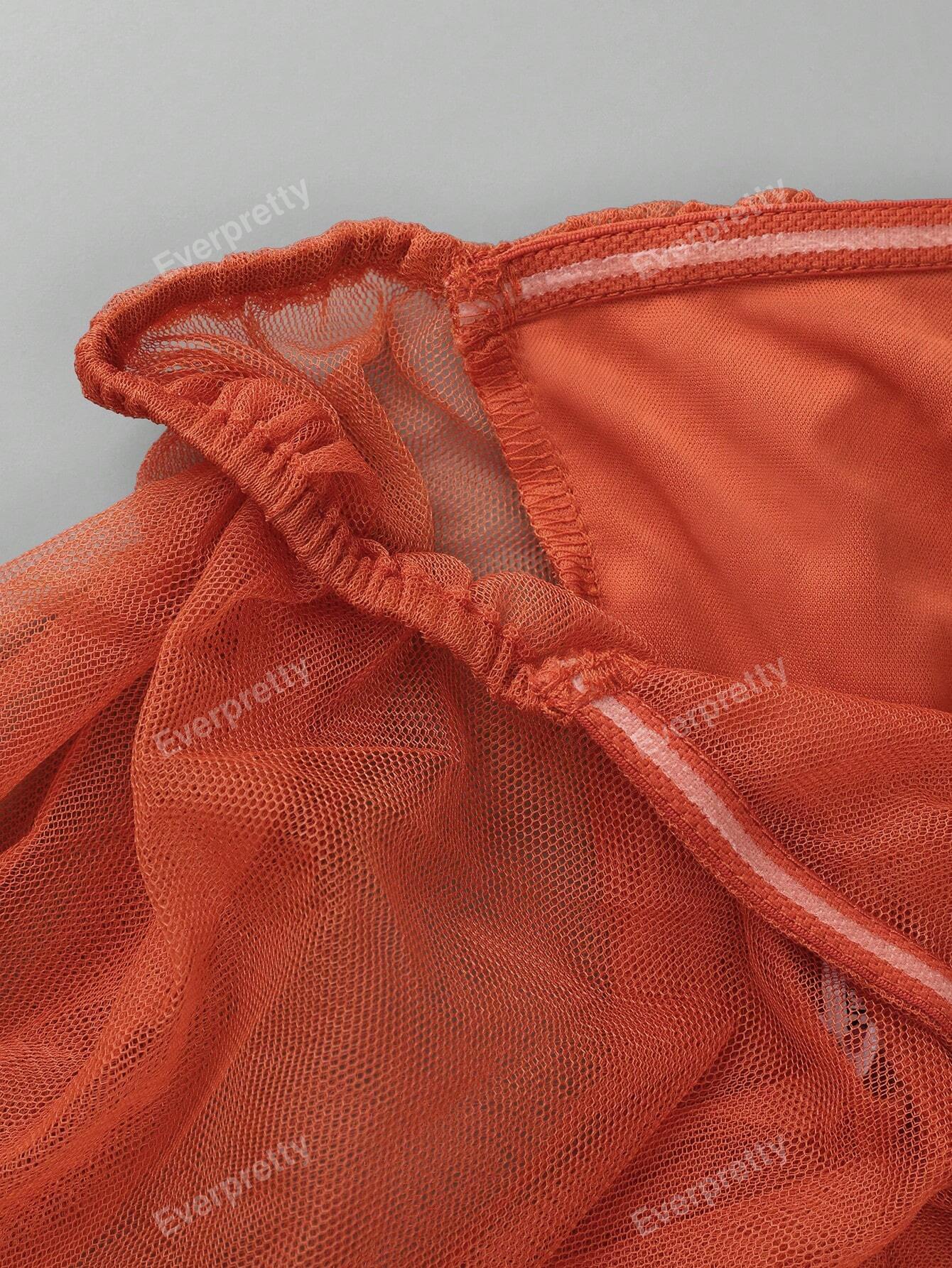 Vestido Elegante de Ombro e Manga,tecido de Malha.