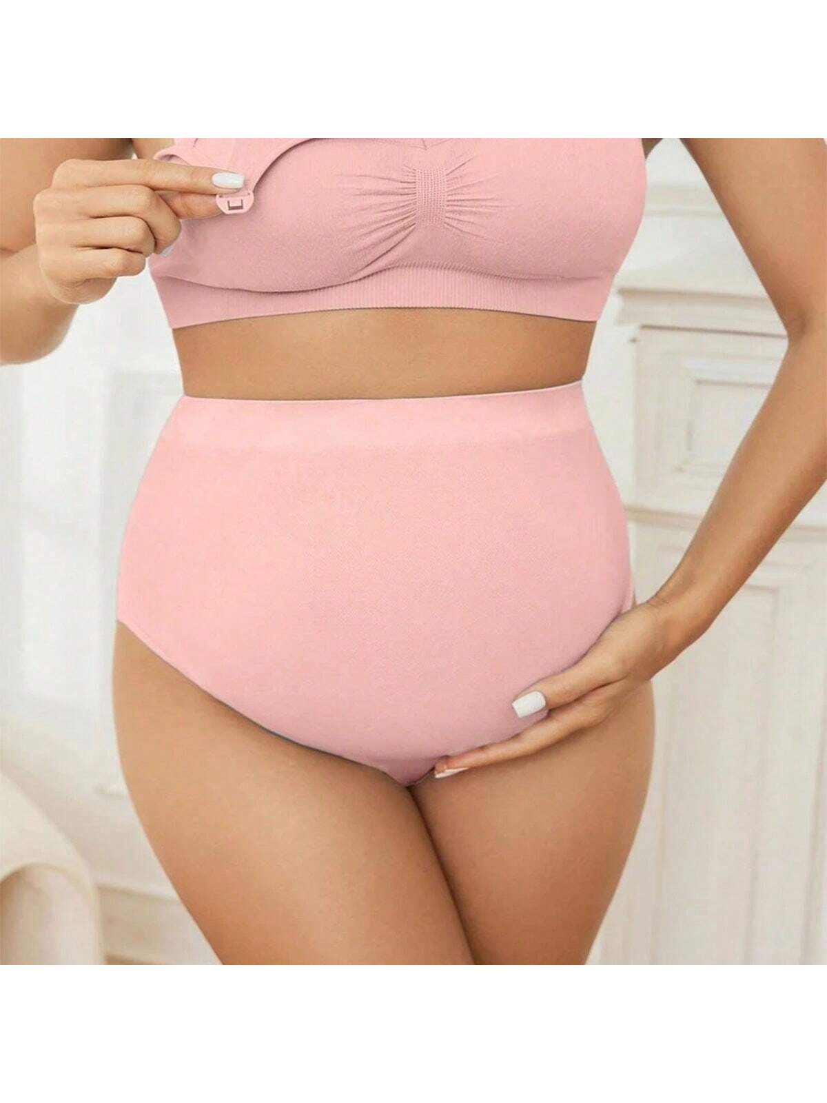 Kit 4 Calcinha Gestante Alta Pós-parto Hot Pants Maternidade