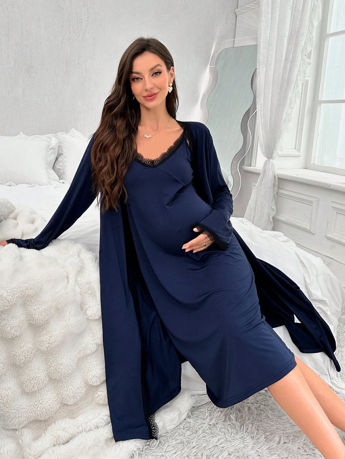 Conjunto Camisola Maternidade Luxo
