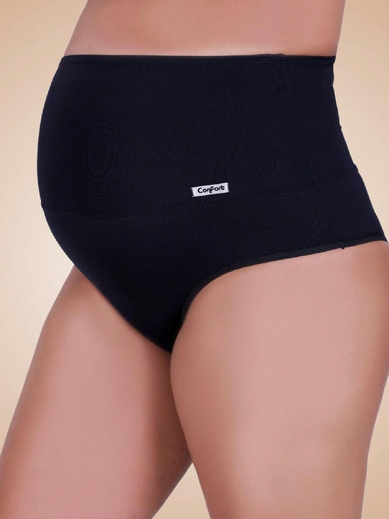 Kit 3 Calcinha Gestante Cinta de Poliamida Cós Alto Modeladora Betina