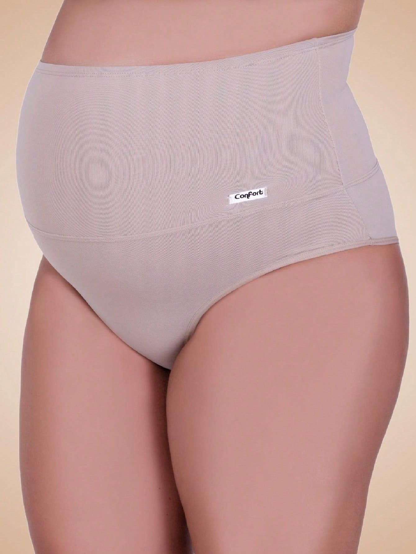 Kit 3 Calcinha Gestante Cinta de Poliamida Cós Alto Modeladora Betina