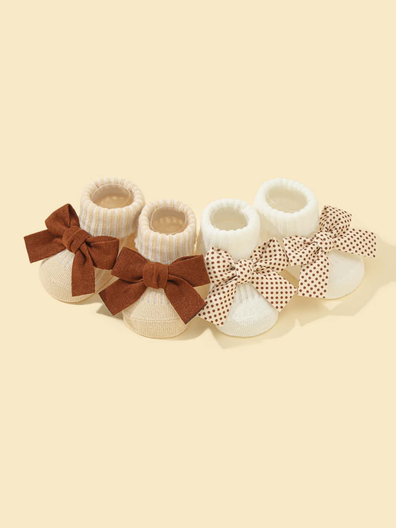 Bebê 2 pares  Meias Decoração de arco