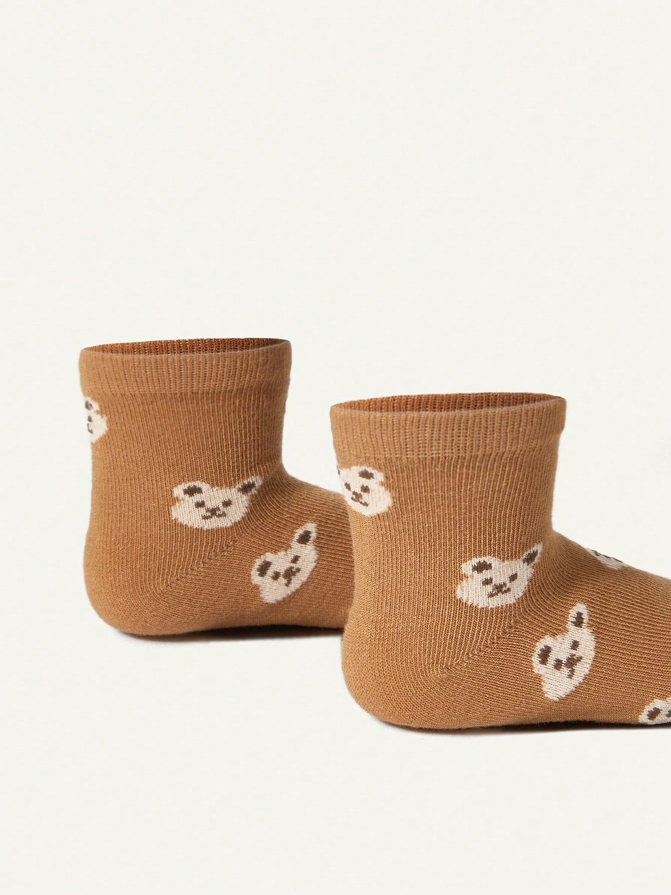 2 Pares de Socks de Algodão Jacquard de Urso Bonito para Bebê/Criança