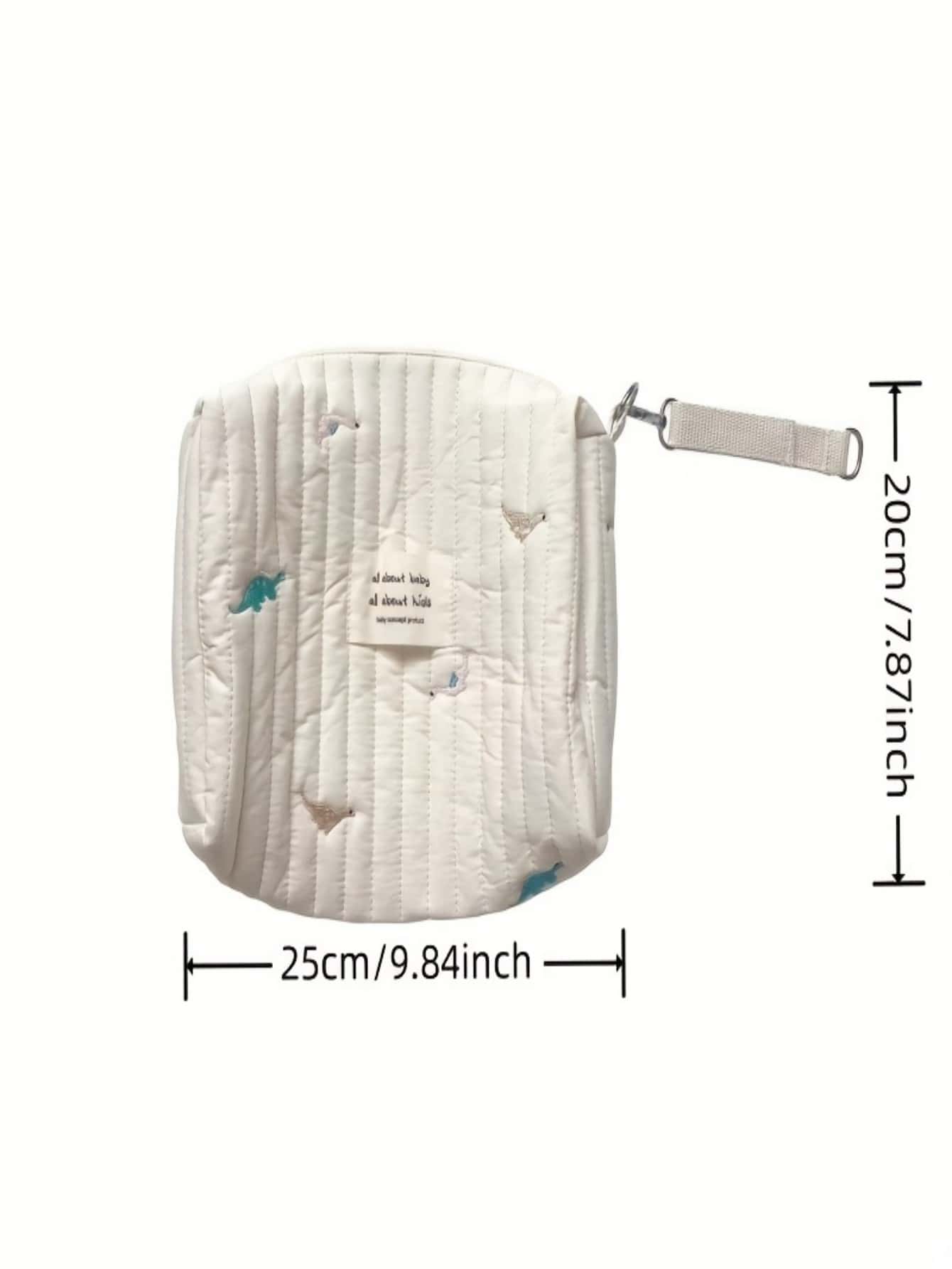 1 Peça Bolsa Portátil Para Garrafa De Leite Bege Com Padrão De Tulipa, Que Pode Ser Pendurada No Carrinho, Adequada Para Uso Anual E Viagens Diárias