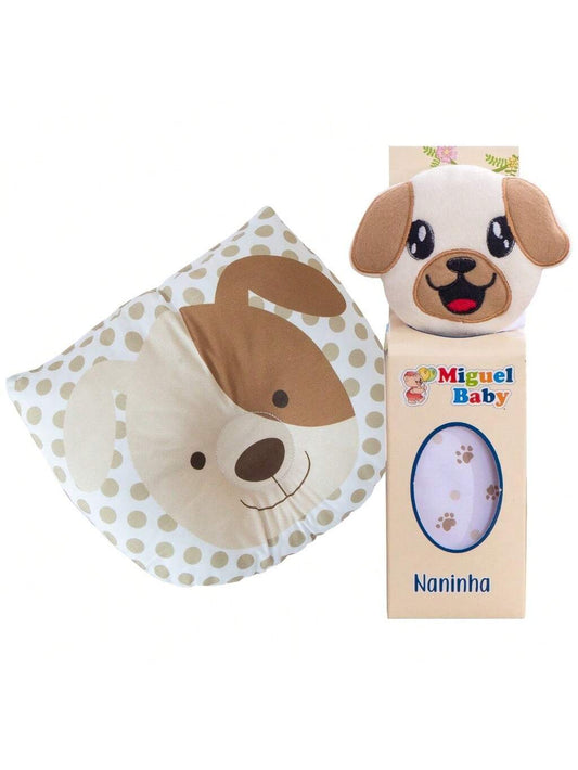 Kit 1 Naninha Prendedor De Chupeta   1 Travesseiro Anatômico Cachorro