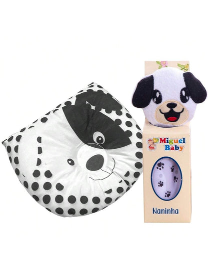 Kit 1 Naninha Prendedor De Chupeta   1 Travesseiro Anatômico Cachorro