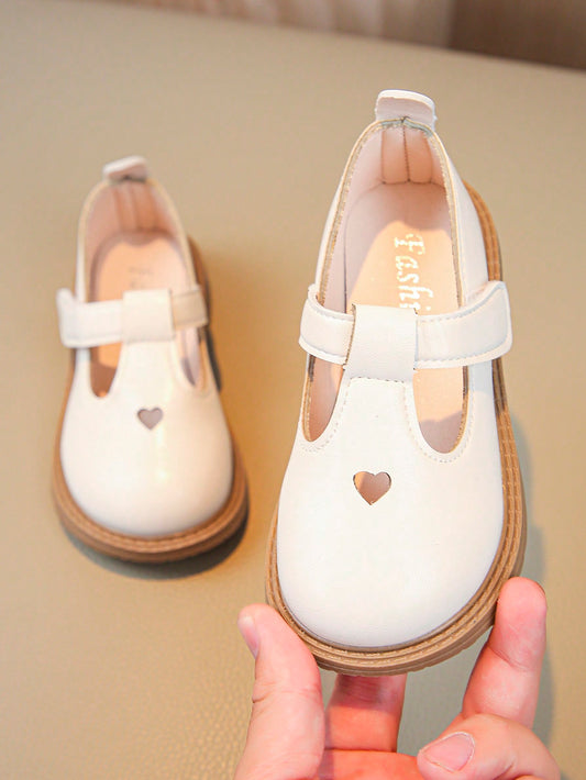 1 Par De Sapatos De Bebê Para Menina Bege Fashion Flat