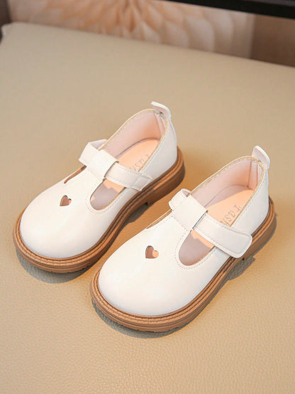 1 Par De Sapatos De Bebê Para Menina Bege Fashion Flat