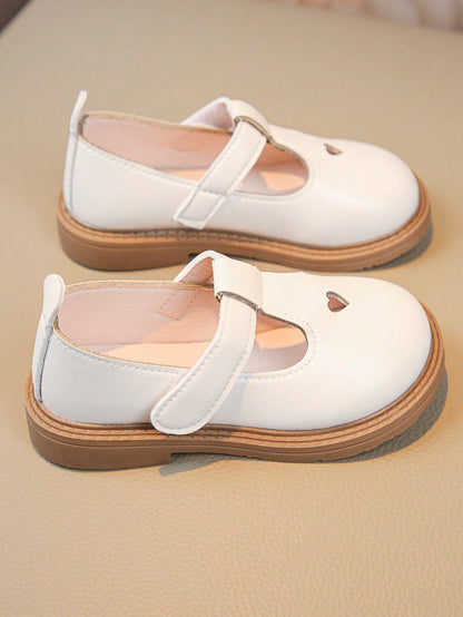 1 Par De Sapatos De Bebê Para Menina Bege Fashion Flat