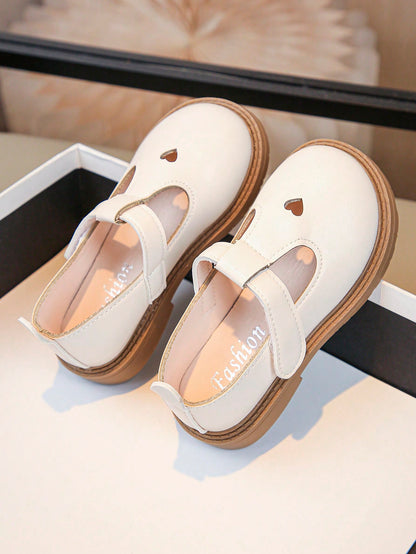 1 Par De Sapatos De Bebê Para Menina Bege Fashion Flat