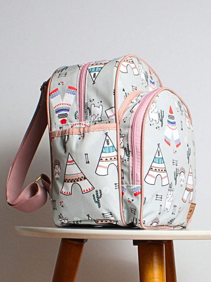 Mochila Maternidade Frasqueira lancheira Bebê Menino menina Escolinha creche
