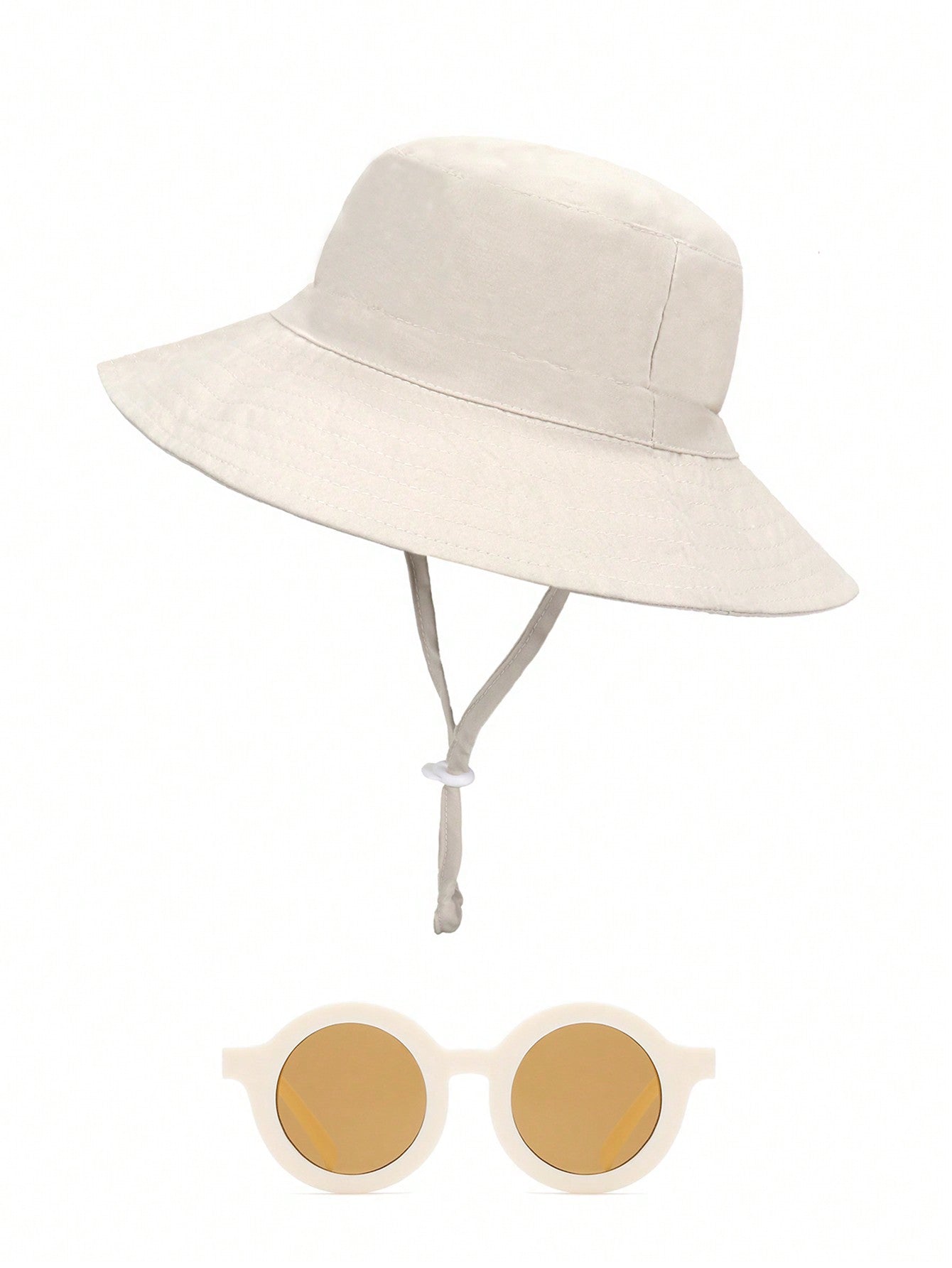 1 Conjunto Chapéu De Sol Para Bebê Com Óculos De Sol