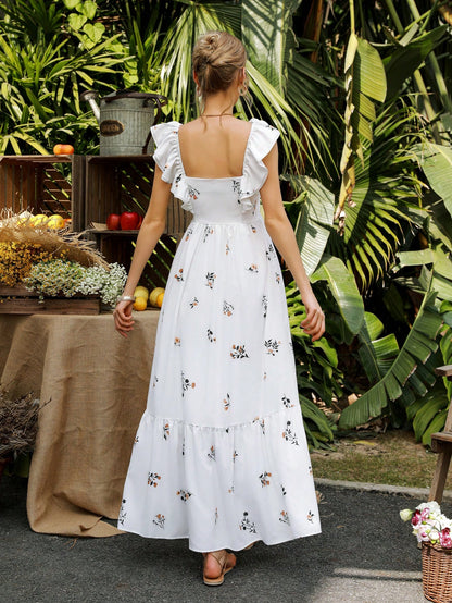 Vestido Feminino Estampado Floral Com Forro
