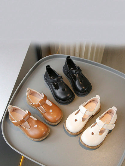 1 Par De Sapatos De Bebê Para Menina Bege Fashion Flat