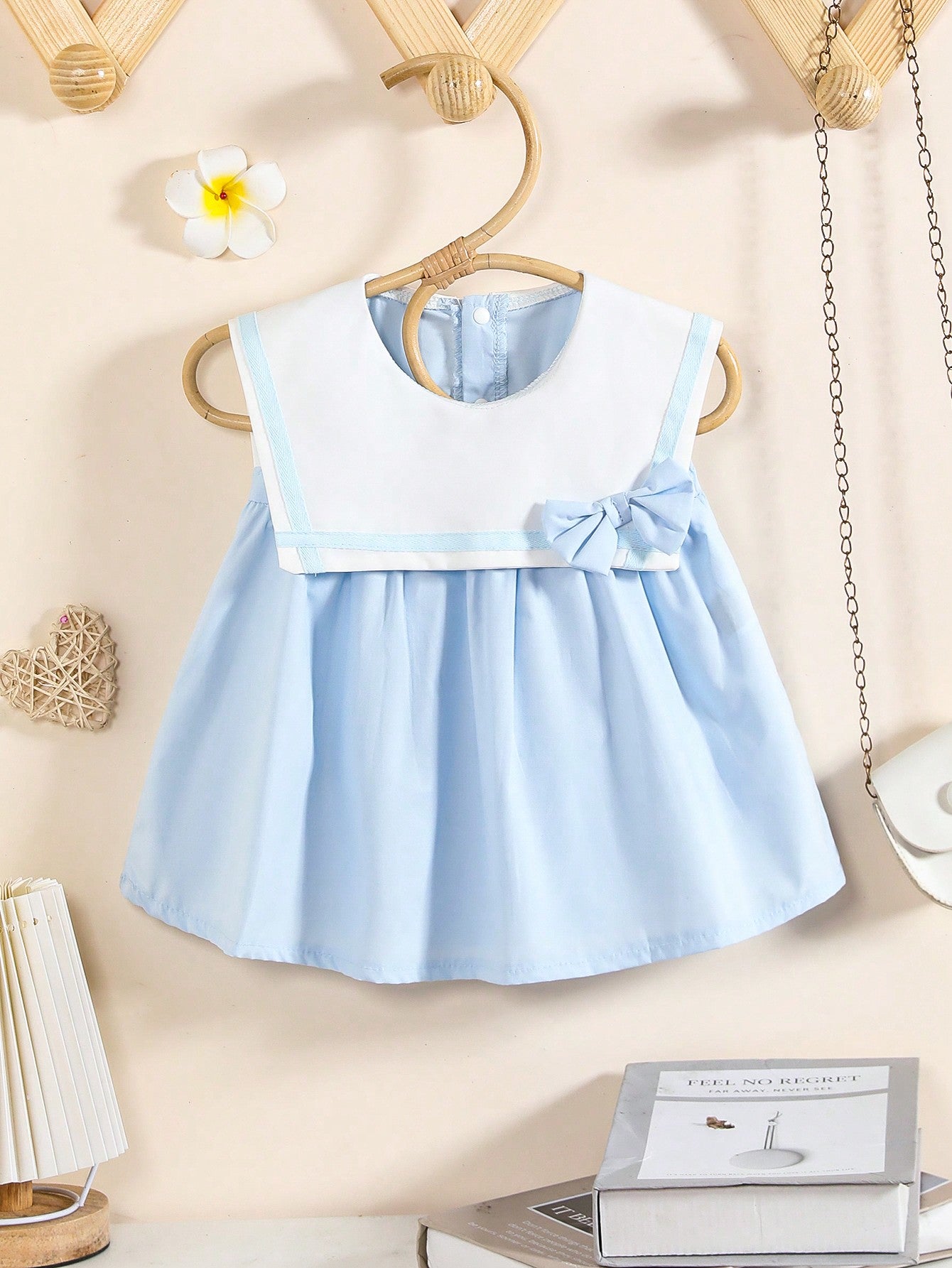 Souflis Vestido de Bebê Menina com Decoração de Borboleta Fresco e Adorável