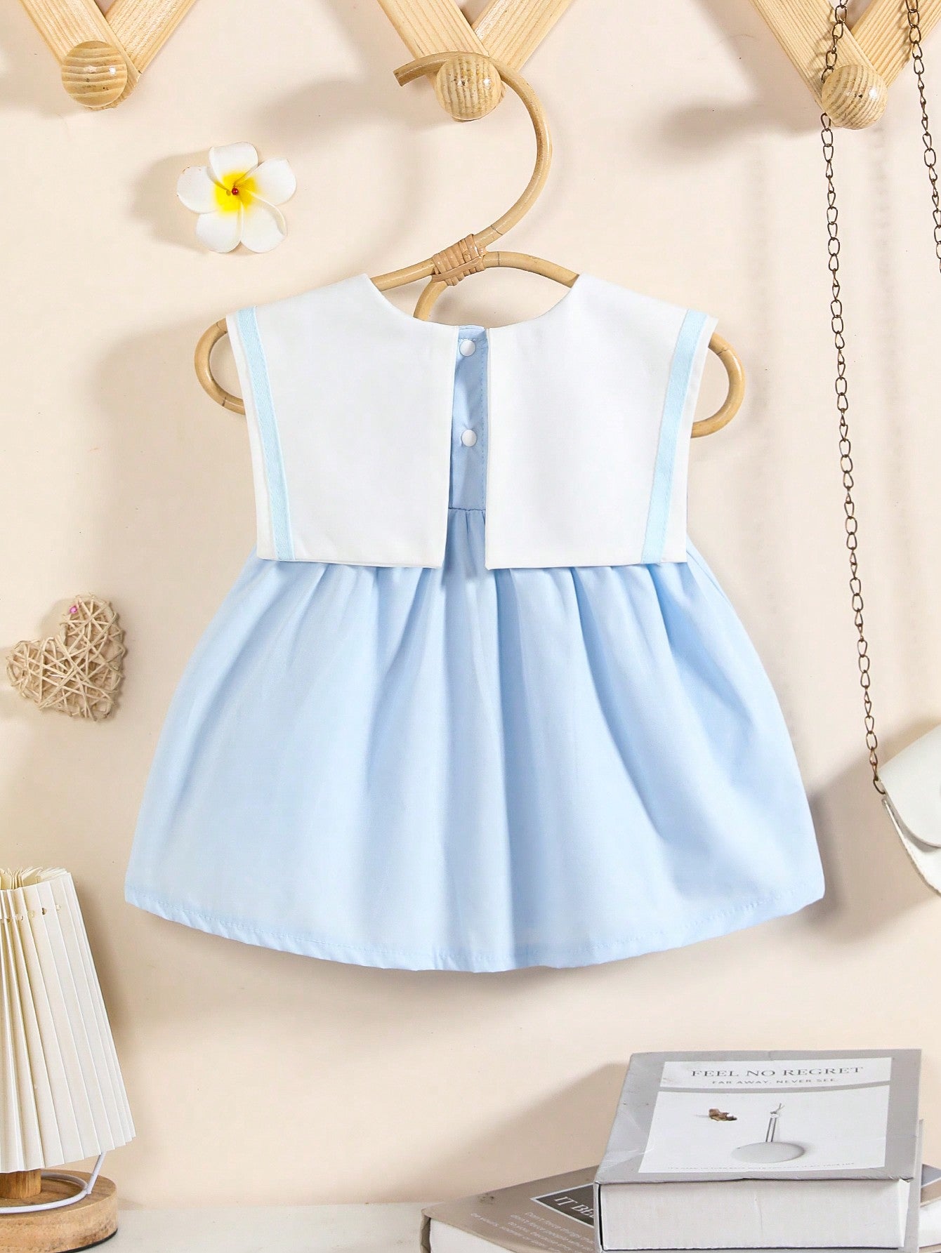 Souflis Vestido de Bebê Menina com Decoração de Borboleta Fresco e Adorável
