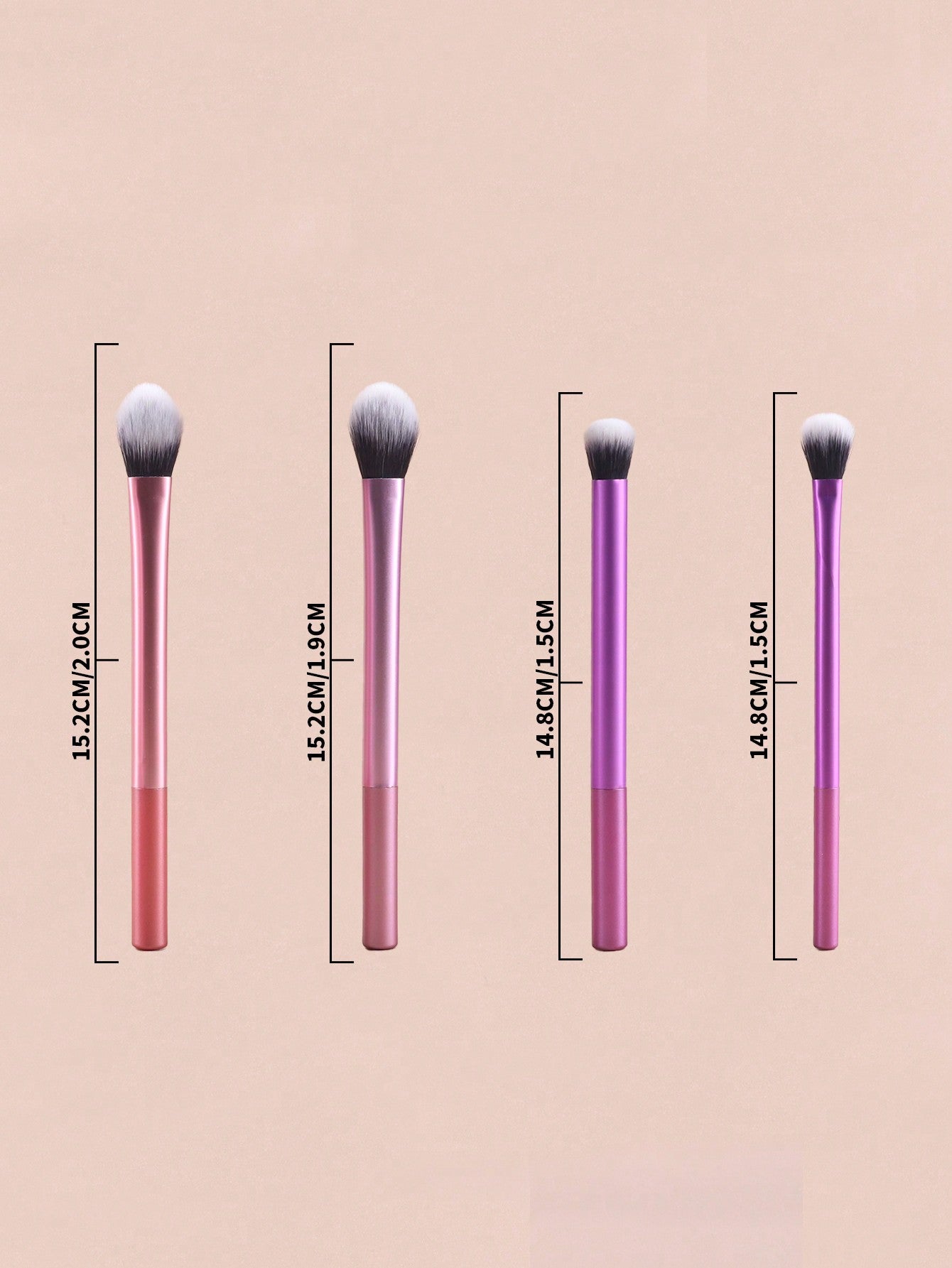 Conjunto de Pincéis de Maquiagem Multifuncionais com 8 peças, incluindo Puff, Pó, Blush, Base, Sombra, Esfumar e Contorno