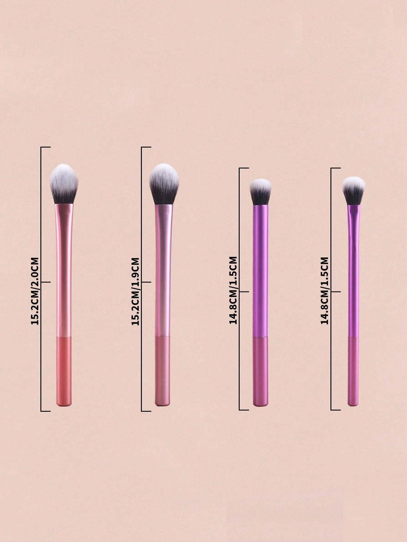 Conjunto de Pincéis de Maquiagem Multifuncionais com 8 peças, incluindo Puff, Pó, Blush, Base, Sombra, Esfumar e Contorno