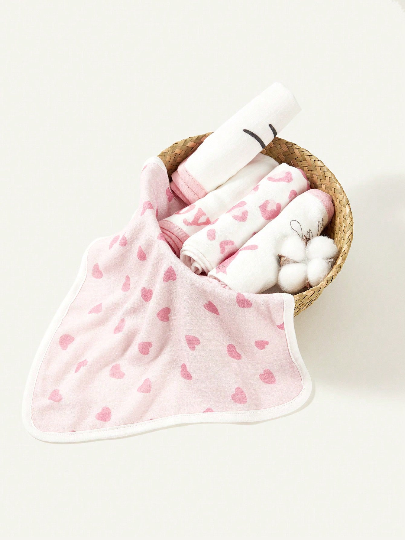 Conjunto De Lenço Estampado Rosa 5 Unidades