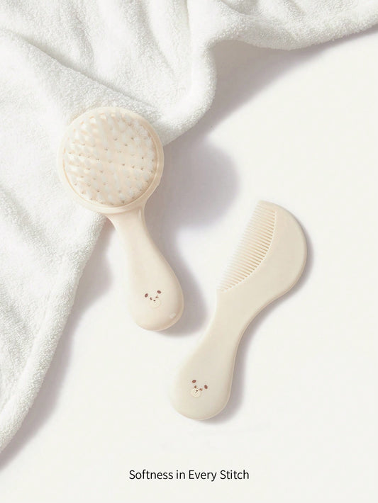 2 Peças Bege Cor Escova De Cabelo Set