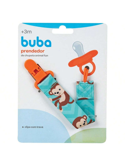 Buba Prendedor de Chupeta Bico Buba Animal Fun Girafa Leão Macaco Unicórnio