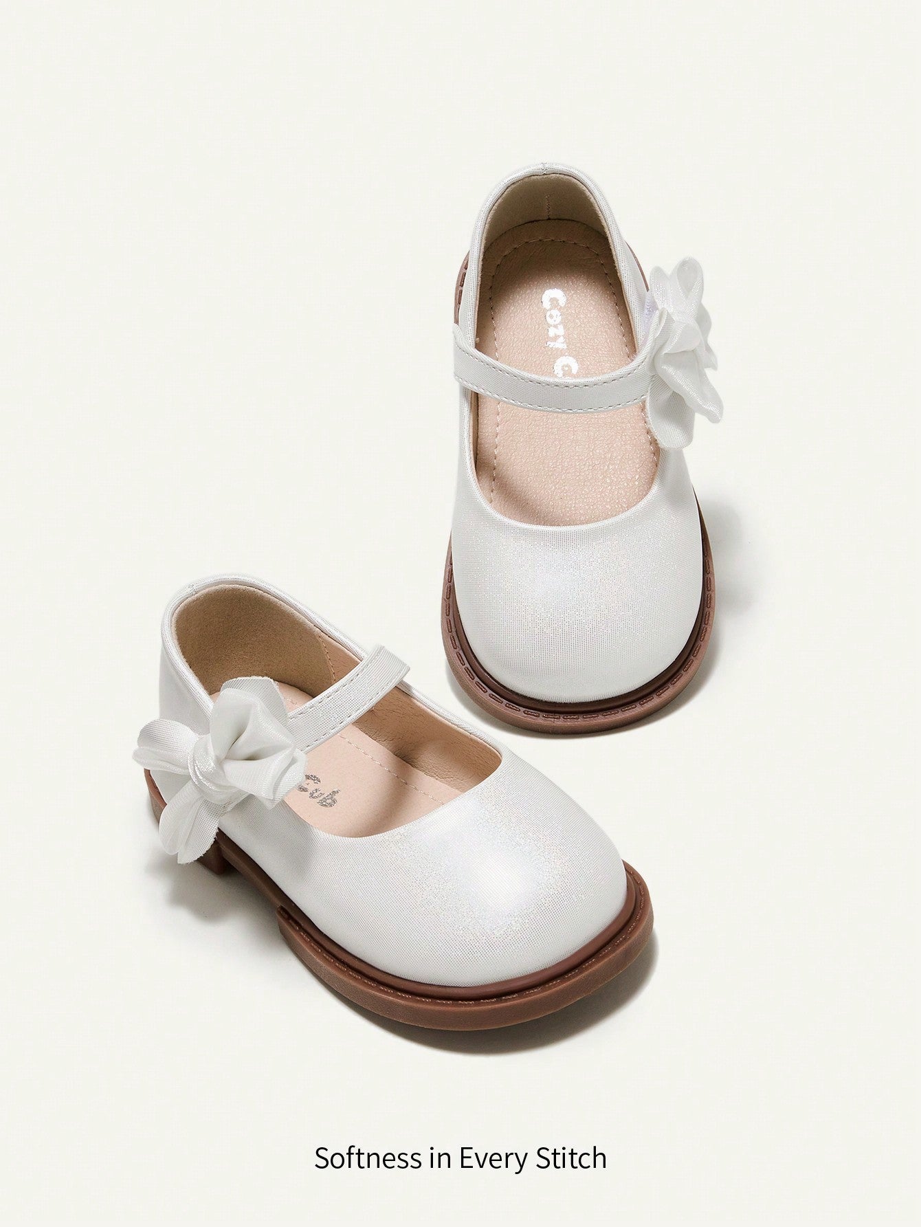 Sapatilha para bebê com Estilo de Princesa com Laço Adorável, Simples e Casual, Estilo Country