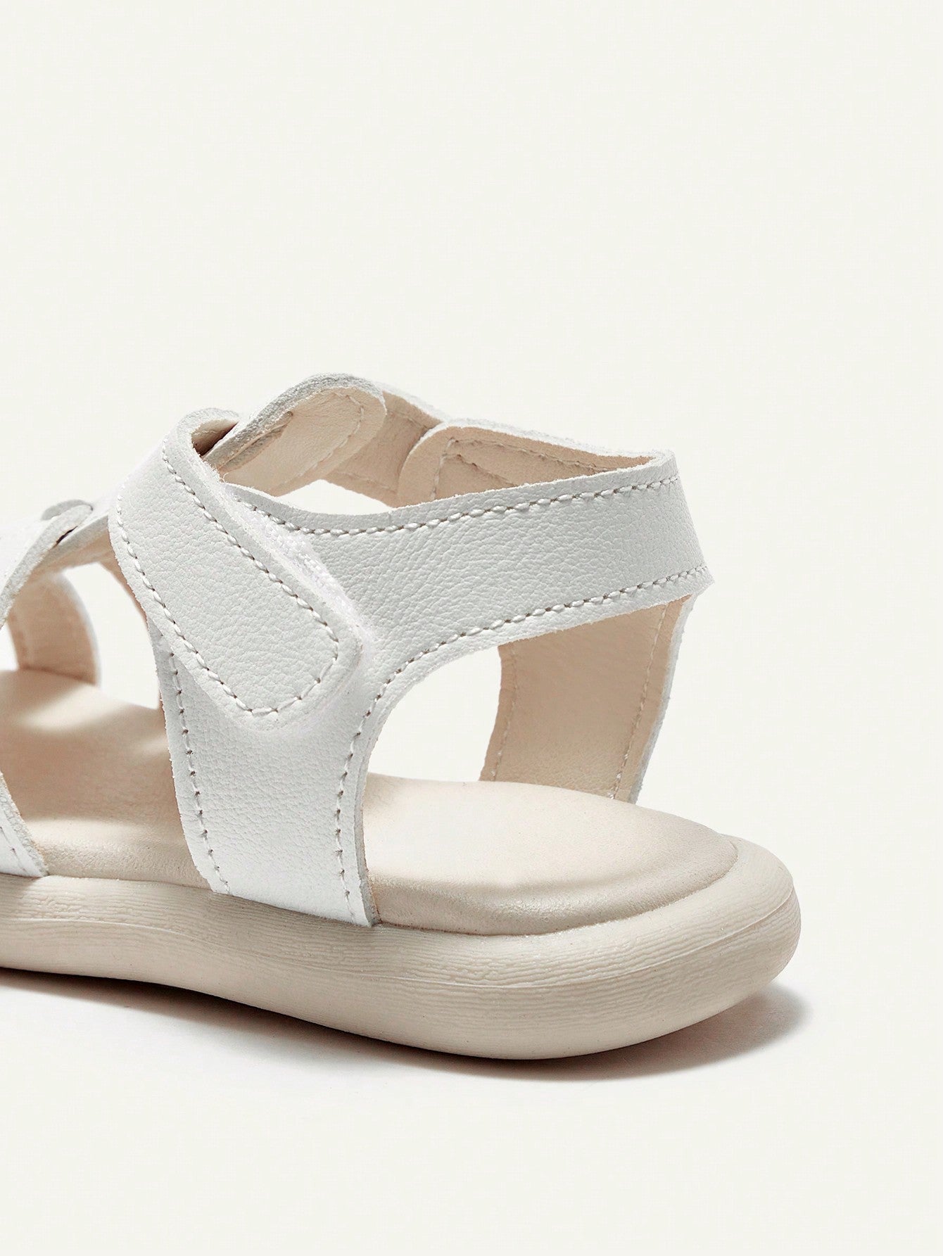 Sandálias Casuais Brancas Com Fechamento Para Meninas, Conveniente E Elegante, Perfeito Para O Verão