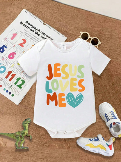 Bodysuit de Bebê Menino 1 Peça Bodysuit Curto de Manga Curta com Estampa de Letra Frase Fofa de Tartaruga para o Verão