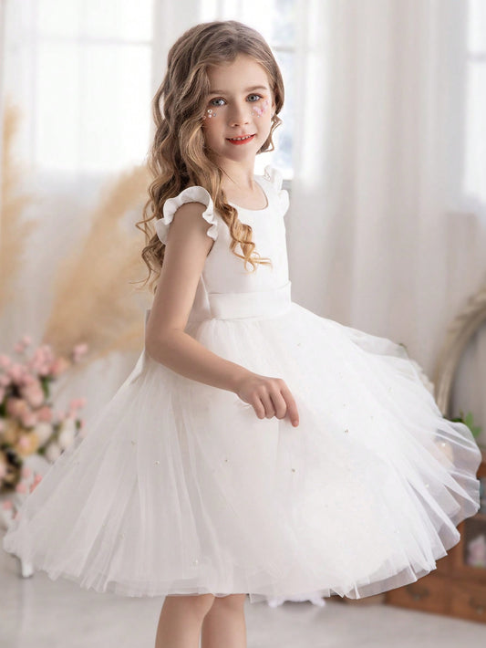 Vestido Manga Curta Malha Vestido Princesa