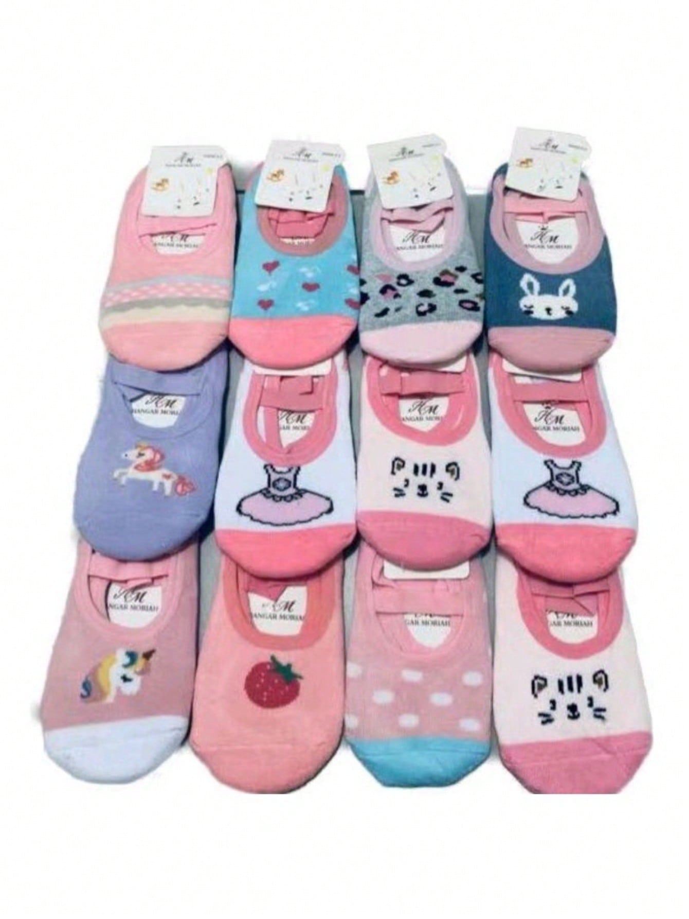 KIT 3 PARES Meia Sapatilha Pilate Infantil /Menina /Menino Antiderrapante 0 a 10 anos