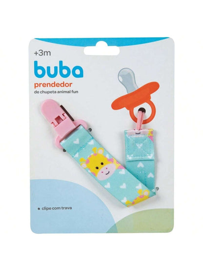 Buba Prendedor de Chupeta Bico Buba Animal Fun Girafa Leão Macaco Unicórnio