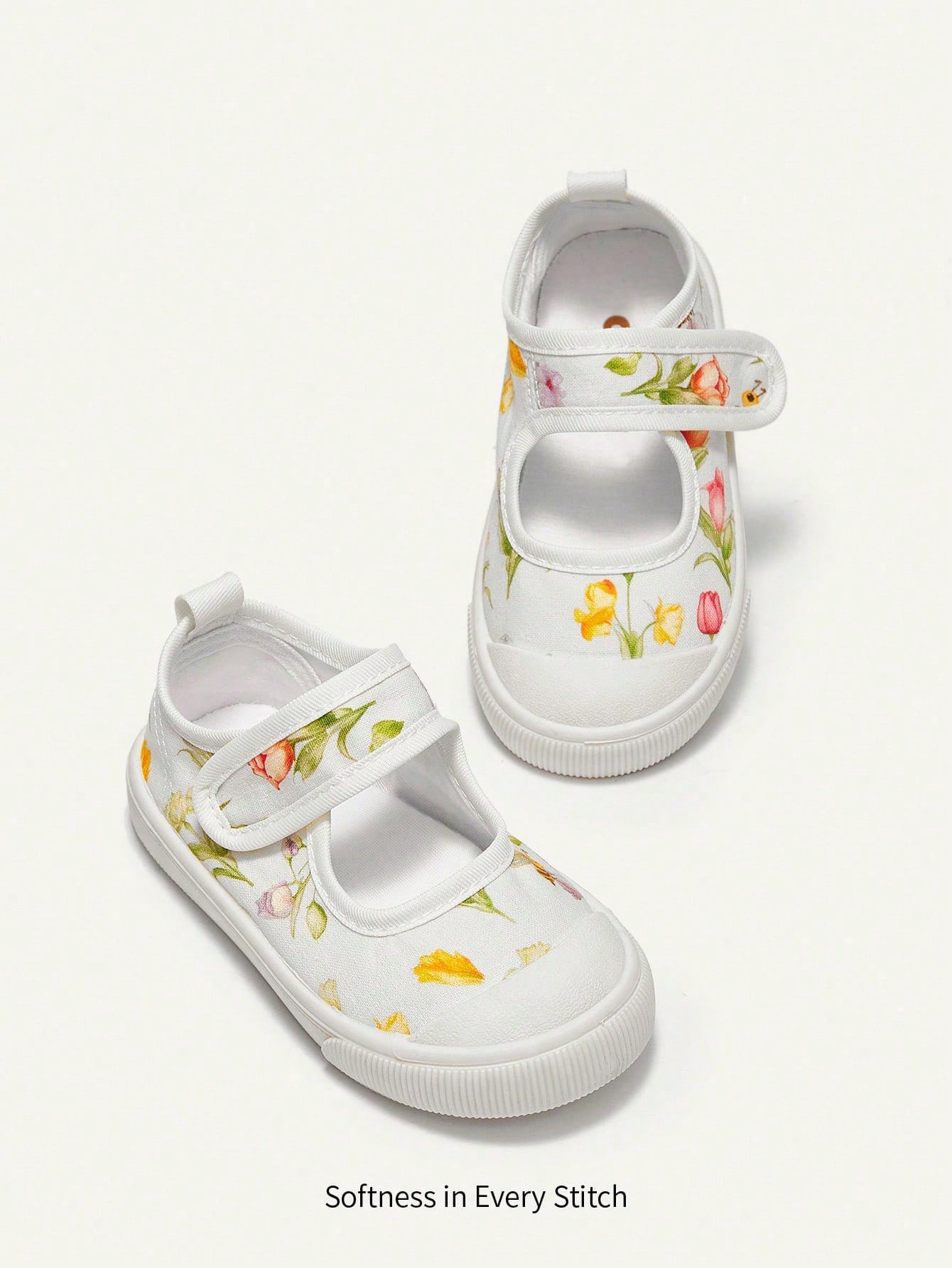Sapatilhas Infantis Com Design De Flores Fashion, Moderno, Quente, Bonito, Confortável E Casual (padrão Aleatório)