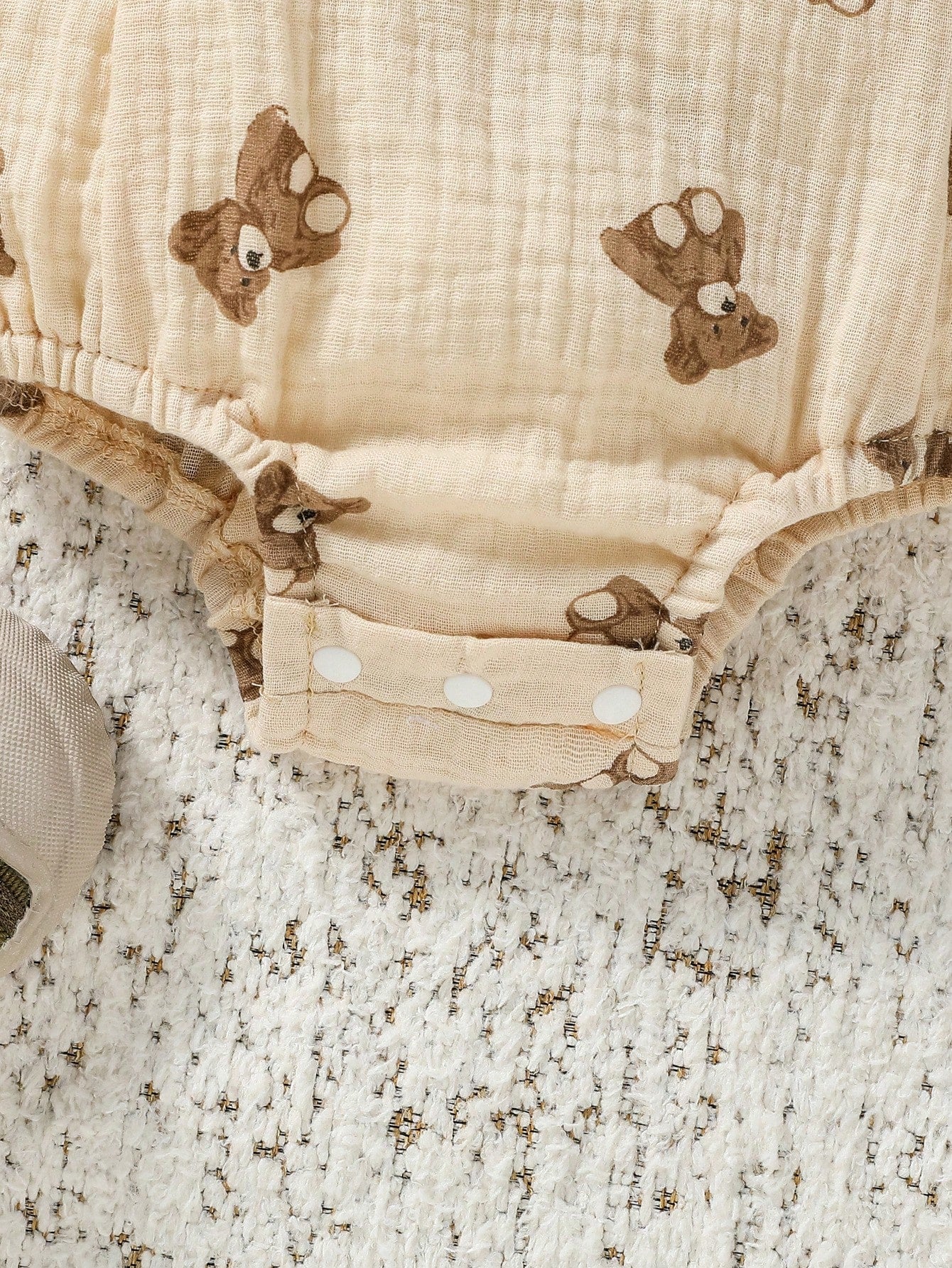 Roupinha de bebê para meninos sem mangas com estampa de urso