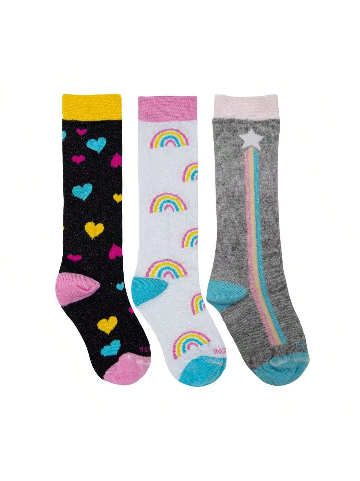 Kit 3 Pares de Meias Infantil Galocha Colorida