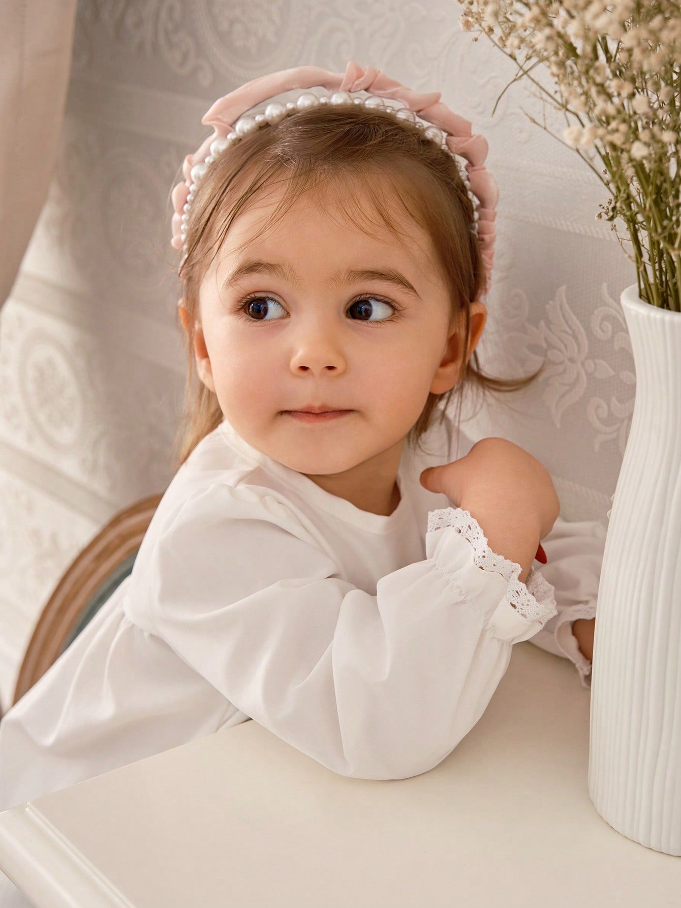 Vestido para Bebês Meninas com Decoração de Flor