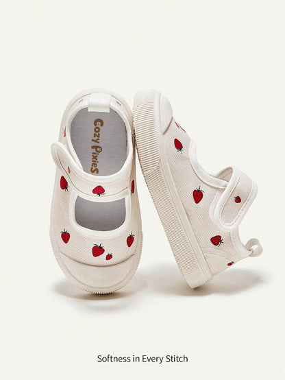 Sapatilhas Infantis Com Design De Flores Fashion, Moderno, Quente, Bonito, Confortável E Casual (padrão Aleatório)