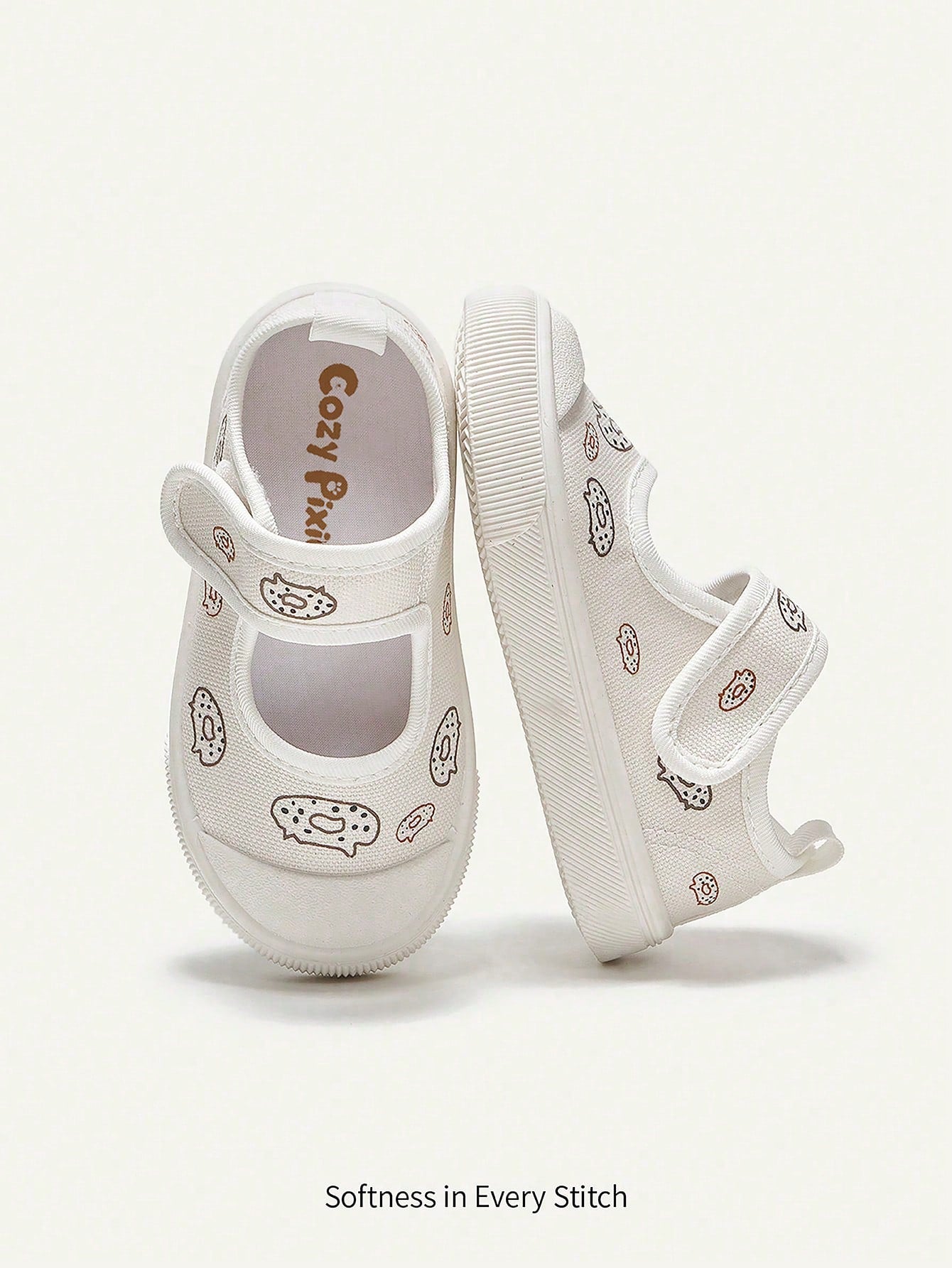 Sapatilhas Infantis Com Design De Flores Fashion, Moderno, Quente, Bonito, Confortável E Casual (padrão Aleatório)
