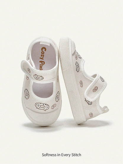 Sapatilhas Infantis Com Design De Flores Fashion, Moderno, Quente, Bonito, Confortável E Casual (padrão Aleatório)