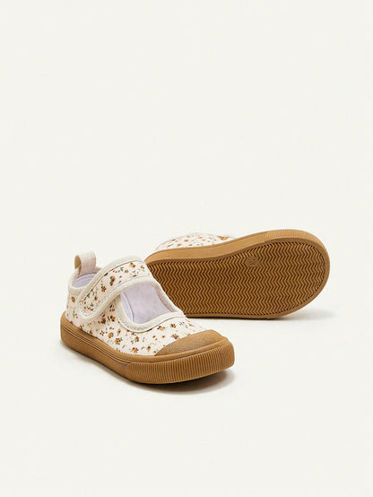 Sapatilhas Infantis Com Design De Flores Fashion, Moderno, Quente, Bonito, Confortável E Casual (padrão Aleatório)