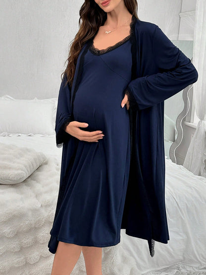 Conjunto Camisola Maternidade Luxo