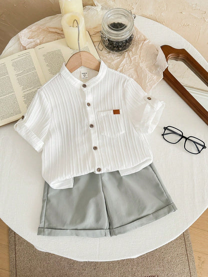 Conjunto De Camiseta E Shorts Confortáveis E Respiráveis Estilo Academia Casual Para Meninos Jovens