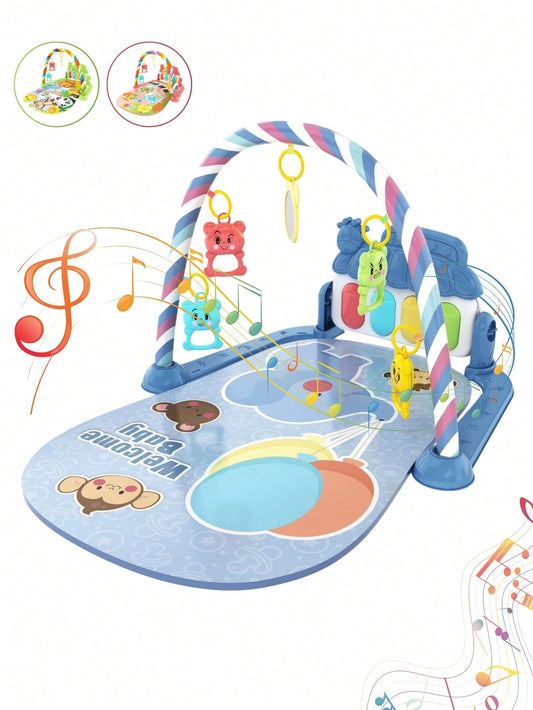 Tapete Infantil de Atividades Sensorial para Bebê Piano Musical com Som e Luzes