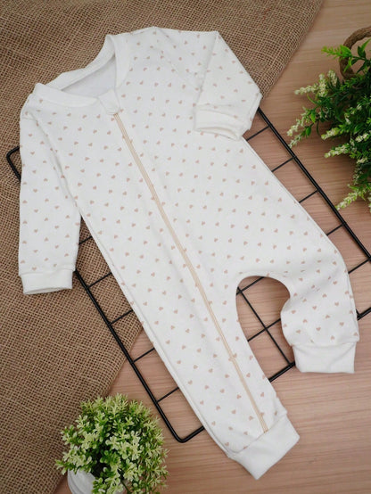 Macacão Bebê sem Pé Suedine Estampado (RN/P/M/G/1)
