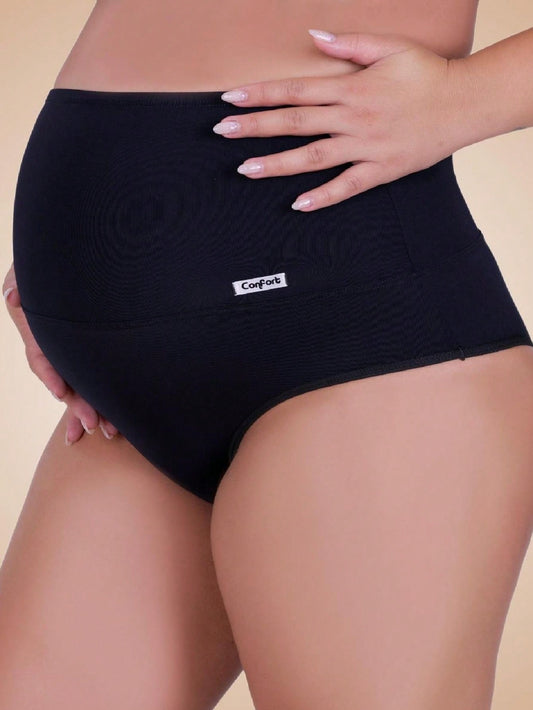 Kit 3 Calcinha Gestante Cinta de Poliamida Cós Alto Modeladora Betina