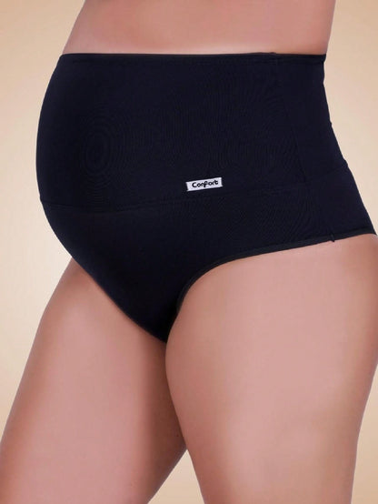 Kit 3 Calcinha Gestante Cinta de Poliamida Cós Alto Modeladora Betina