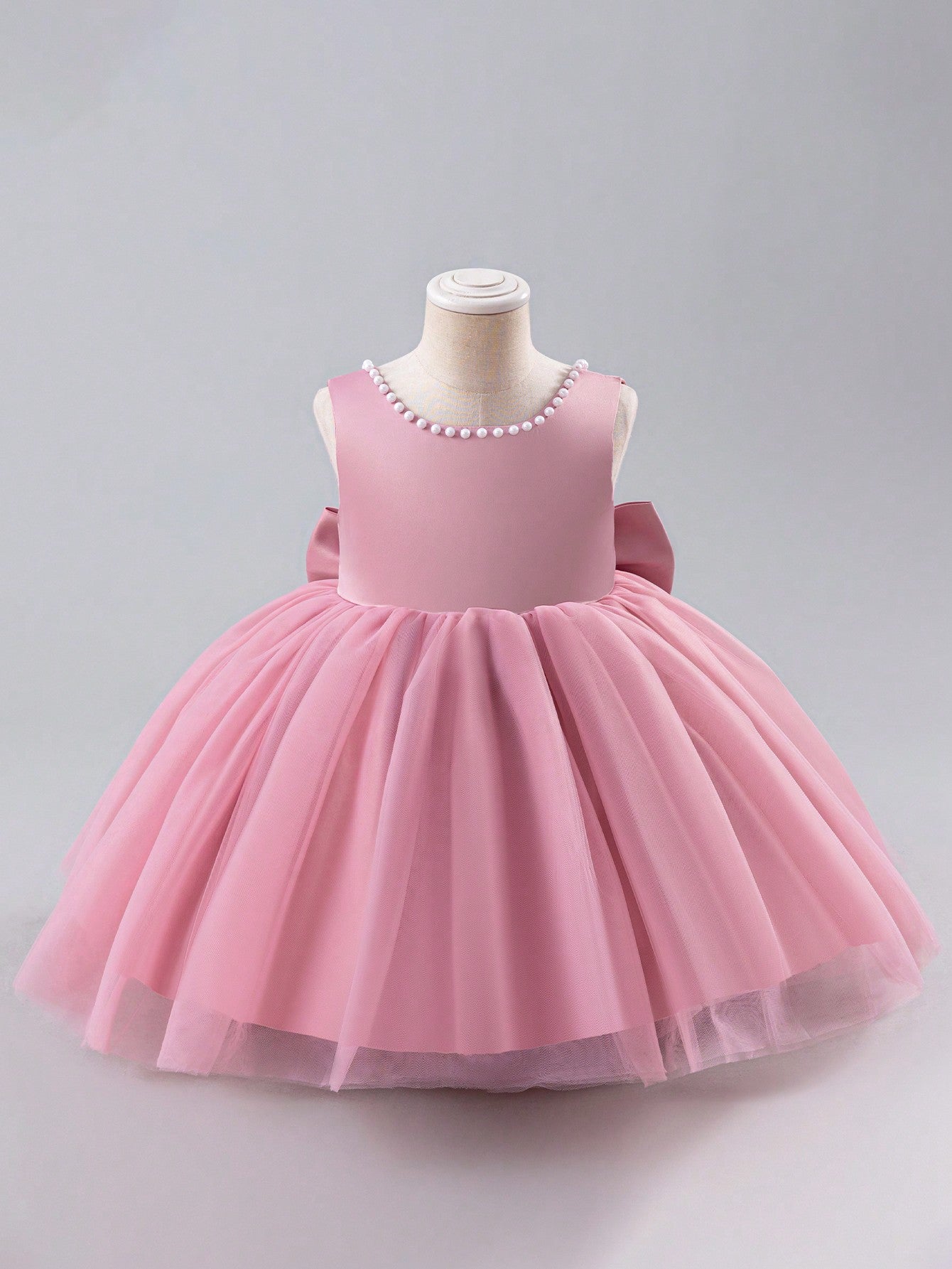 Vestido de Festa de Casamento e Desfile para Meninas, Sem Mangas, de Tule, para Todas as Estações