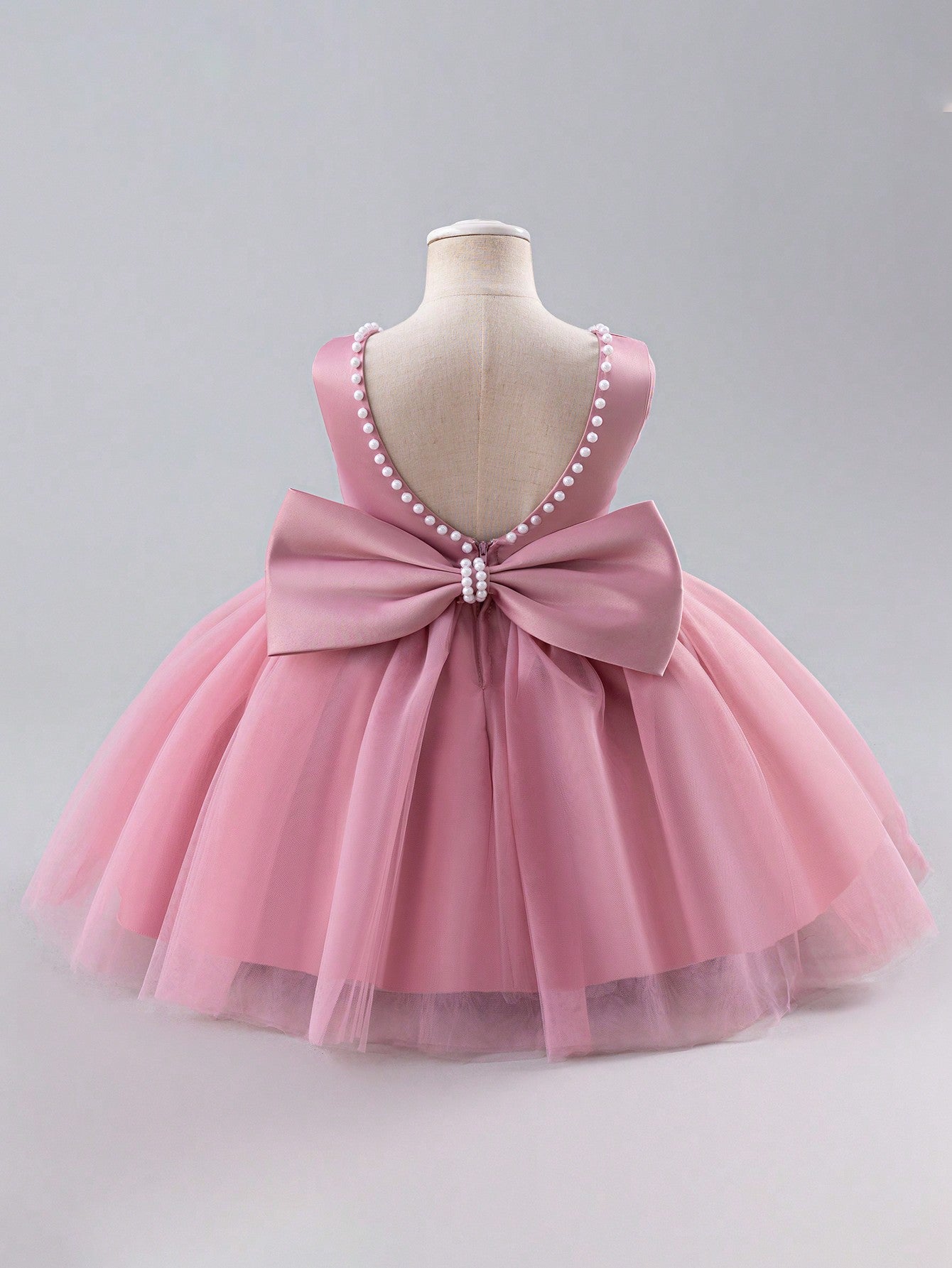 Vestido de Festa de Casamento e Desfile para Meninas, Sem Mangas, de Tule, para Todas as Estações