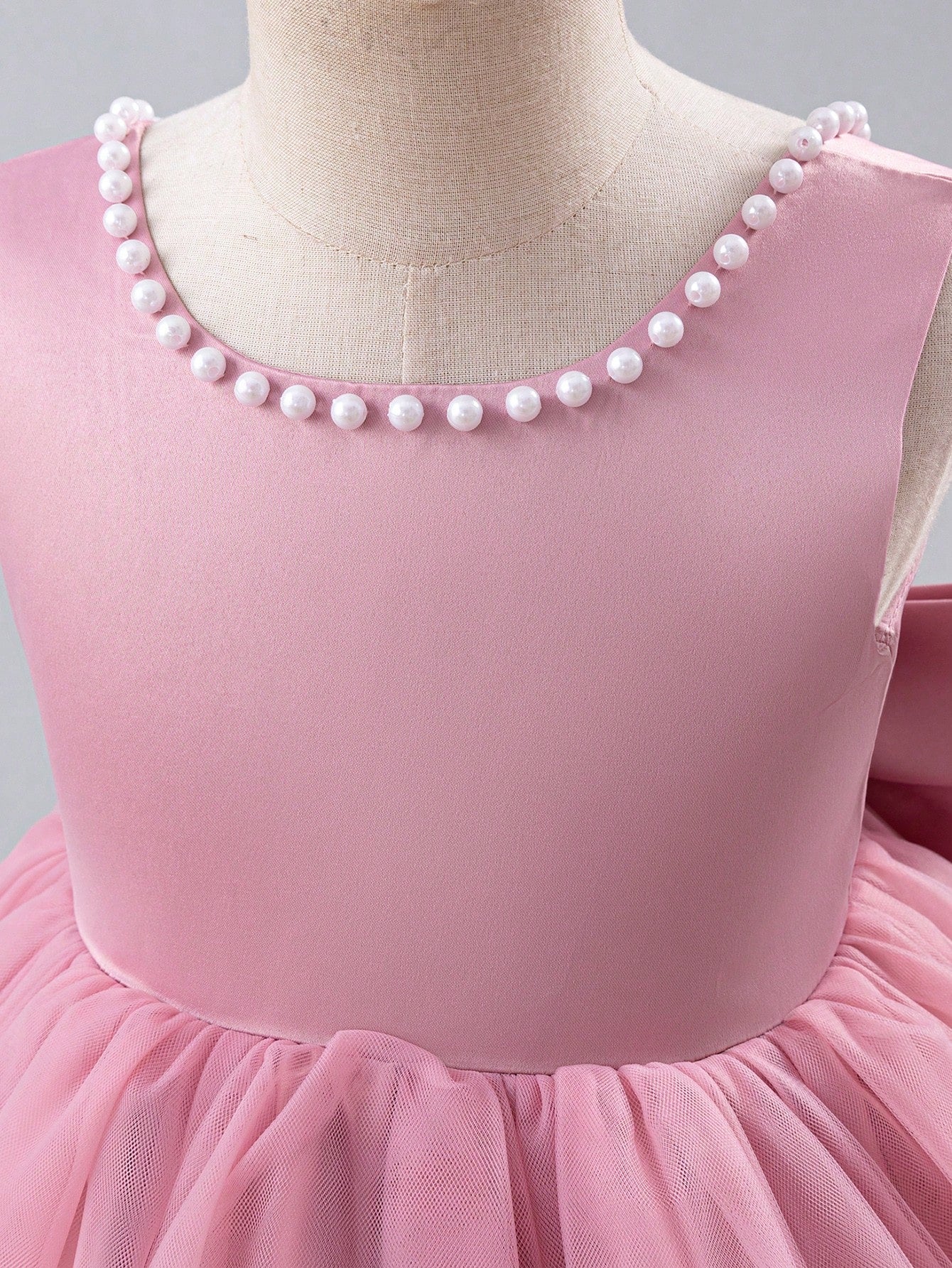 Vestido de Festa de Casamento e Desfile para Meninas, Sem Mangas, de Tule, para Todas as Estações