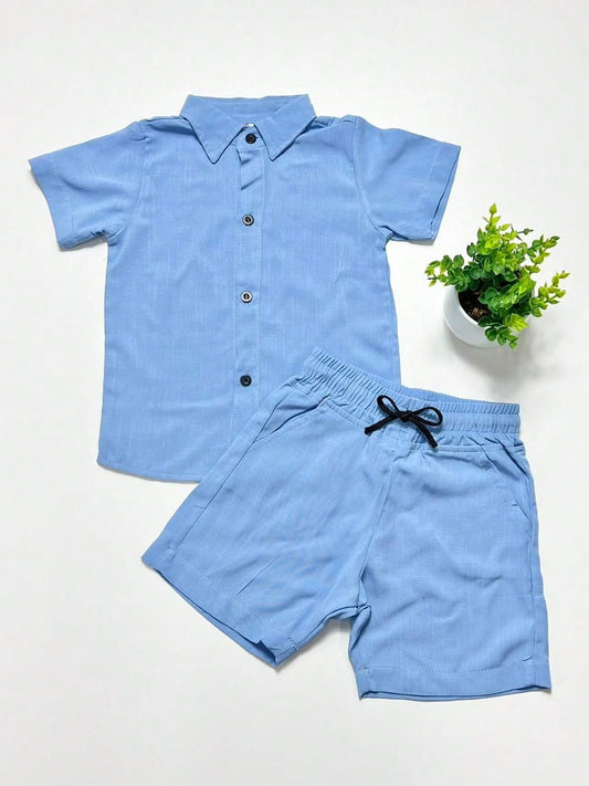 Conjunto De Menino Camisa e Short Floral Modinha Verão Festas Natal Réveillon