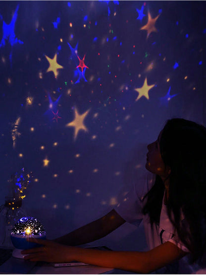 1 peça Luz de Projeção para Quarto Infantil, Luz Companheira do Sono da Criança, Rotação de 360°, Luz de Humor com Planeta Onírico e Céu Estrelado, Projetor de Céu Estrelado Romântico